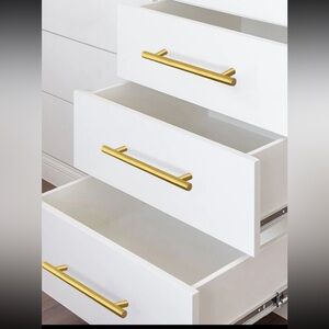 8 Gold Brushed Stainless Steel Large Cabinet Handles